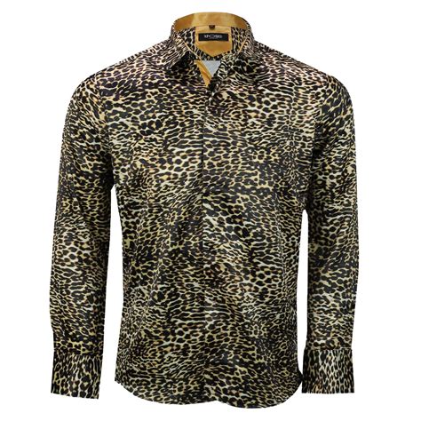 leopard print dress shirt mens|leopard print shirts for men.